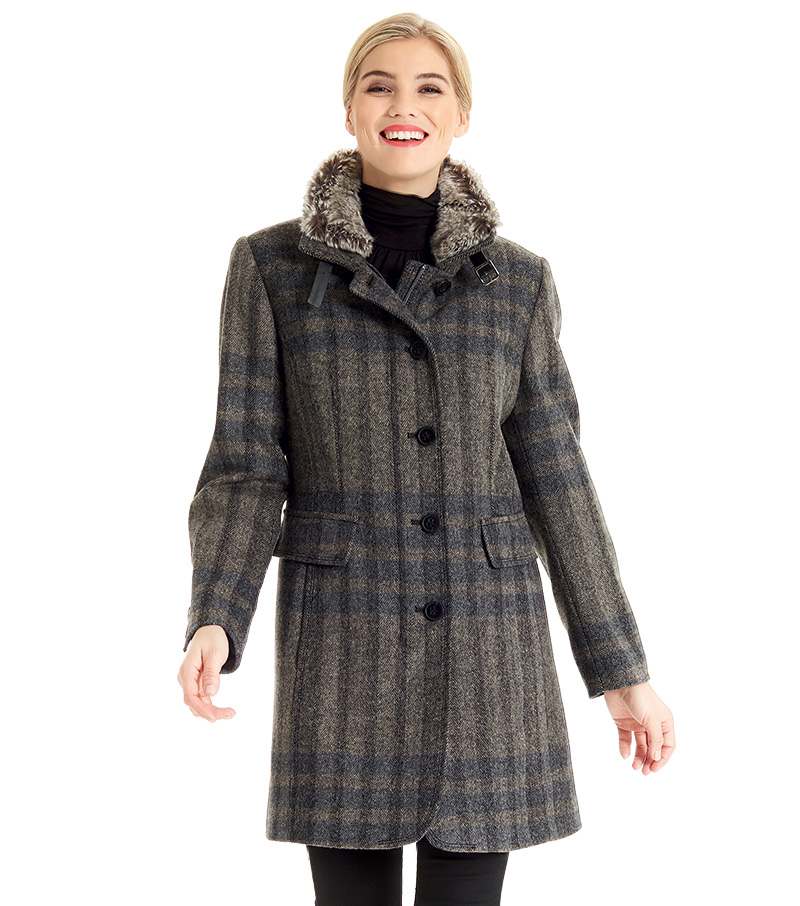 Lumignon tweed fur  jacket【ダークグレー】♥ Lumignon tweed fur jacket【ダークグレー】 Lumignon original