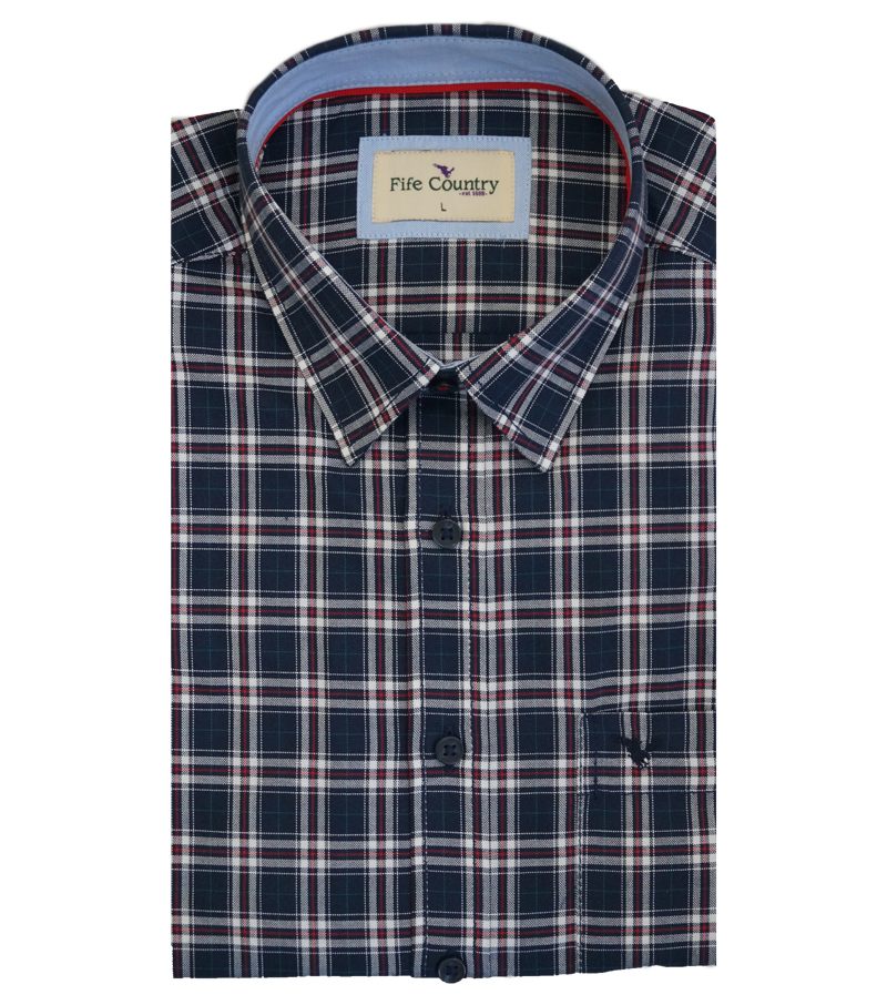 Short Sleeve Oxford Check Shirt | from Fife Country