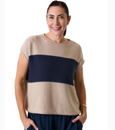 Stripe Sleeveless Jumper