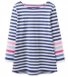 Harbour Block Stripe Top - Cream Blue Stripe