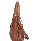 Pleated Front Tote Bag - Brown
