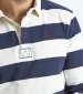 Colefax Striped Rugby Shirt - Navy