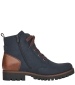 Ankle Boot with Buckle Strap - Navy