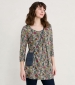 3/4 Busy Lizzy Tunic - Coastal Garden