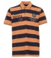 Peter Bold Stripe Polo - Coral Gold