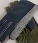 Layla Leather Gloves - Navy