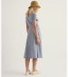 Pier View Dress - Bunched Cornflowers Dark Voyage