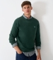 Organic Cotton Crew - Bottle Green Marl