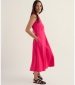 Sleeveless Carved Wood Dress - Bright Radish