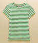 Sophie Short Sleeve T Shirt - Green Stripe