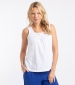 Chelle Organic Square Neck Jersey Vest - White