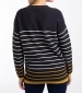 Sutton Striped Crew Jumper - Dark Navy