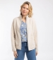 Lucille Lightweight Borg Full Zip Fleece - Ecru