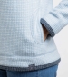 Ariana Full Zip Grid Fleece - Cool Blue