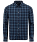 Sode Long Sleeved Check Shirt - Navy