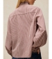 Frill Neck Shirt - Brown Multi