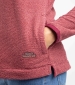 Sarah Eco 1/4 Zip Textured Fleece - Garnet