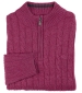 Charlotte Cable 1/4 Zip Pullover - Heather Pink