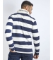 Colefax Striped Rugby Shirt - Navy