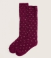 Fluffies Long Sock - Confetti Plum Berry