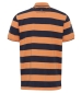 Peter Bold Stripe Polo - Coral Gold