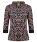 Ginny Organic Printed Shirt - Dark Navy