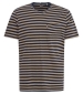 Tom Short Sleeve Stripe Linen Mix Tee - Crockery