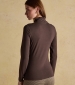 Amy Long Sleeve Jersey Top - Chocolate