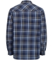 Brunton Check Fleece Shacket - Navy/Gold