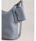 Fern Leather Crossbody Bag - Mid Blue