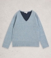 Lily V Neck Jumper - Blue