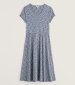 Pier View Dress - Bunched Cornflowers Dark Voyage