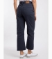 Soulina Wide Leg Cropped Jeans - Navy