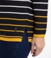 Sutton Striped Crew Jumper - Dark Navy