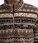 Nash 1/4 Zip Jacquard Borg Fleece - Sandstone
