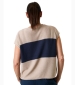 Stripe Sleeveless Jumper - Stone
