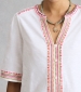 Lizzie Embroidered Top - Ivory Multi
