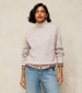 Talia Nep High Neck Jumper - Light Grey