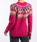 Tulips Intarsia Fair Isle Jumper - Foxglove