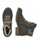 Rieker Knitted Cuff Lace Boot - Green