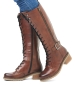 Long Lace Up Boot - Chestnut