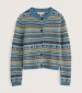 Cove Cottage Cardigan - Carved Relief Cadet Multi