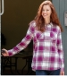 Caitlyn Flannel Shirt - Berry Check