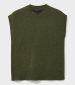 Harmony Crew Neck Knitted Vest - Thyme Green