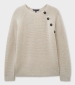 Harmony Button Neck Jumper - Oat