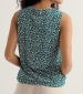 Achilla Vest Top - Folky Marigolds Dark Wreckage