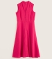Sleeveless Carved Wood Dress - Bright Radish