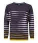 Sutton Striped Crew Jumper - Dark Navy
