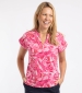 Aila Organic Printed Jersey Top - Hot Pink