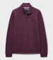 French Rib 1/2 Zip Jumper - Fig Marl